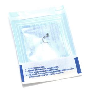 Single Sterile 18G 316L Steel Piercing Nose Screw