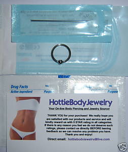 Mini Body Piercing Kit with Safe and Sterile Body Jewelry