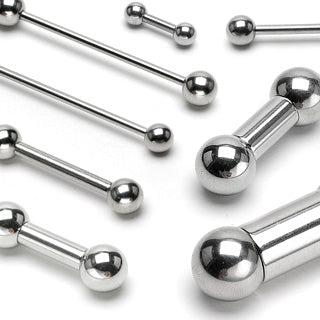316L Surgical Stainless Steel Straight Barbell