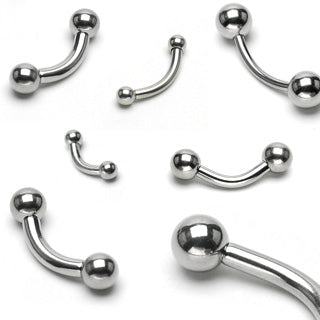 316L Surgical Stainless Steel Curved Barbell