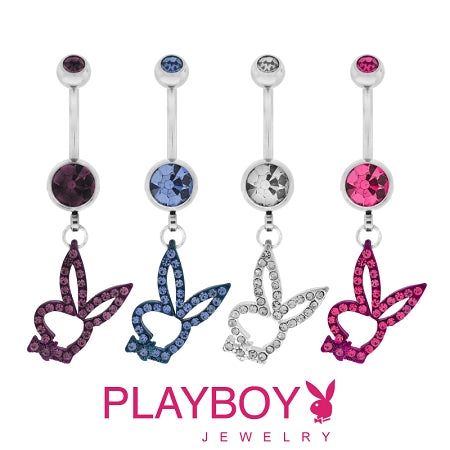 Playboy Bunny Gem Dangling Belly Ring