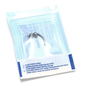 Single Sterile Curved Barbells Individually Pouched